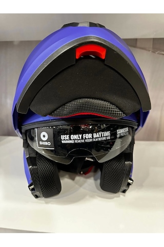 Shiro SH-508 Çene Açılır Kapalı Kask Mat Mavi
