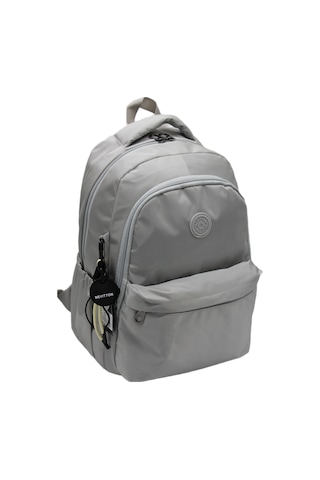 Gri Unisex Okul Çantası Su Geçirmez Kumaş Unisex Okul Sırt Çantası 2200 Gri