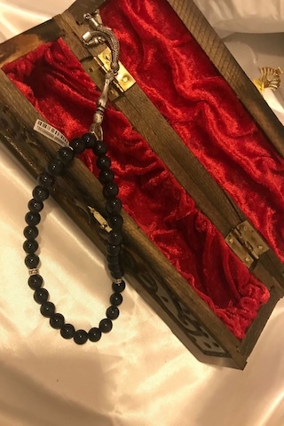 Tespih Yıldıztaşı Doğal Taş Tesbih Gümüş İmameli Yıldız Taşı Ahşap Kutulu 8mm Çok Renkli