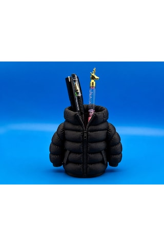 3d Baskı Şişme Mont Kalemlik - Masaüstü Organizer-siyah Çok Renkli