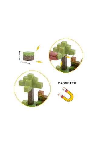 Creative World Manyetik Yapı Blokları Seti 192 Parça / Zekâ Geliştirici Bloklar Seti -jm807