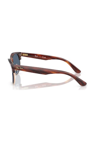 Ray-Ban Rbr 0504s 13983a 51 Clubmaster Reverse Unisex Oval Kırçıllı Kahverengi Kombine Güneş Gözlüğü Kahverengi