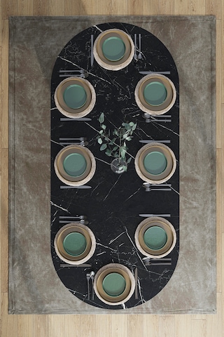 Modern 8 Kişilik Mutfak Yemek Masası %100 Mdf Mutfak Yemek Odası Masası Ym08 Royal Mermer