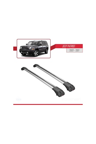 Jeep Patriot 2007-2017 Arası İle Uyumlu Ace-1 Ara Atkı Tavan Barı Gri