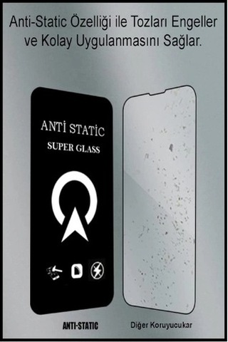 Apple iPhone Uyumlu 16 Plus 6d Anti Static Temperli Cam Ekran Koruyucu Kırılmaz Full Kaplama 74