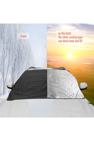 Monyee 150x120cm Araba Cam Kapağı: Uv Engelleme, Su Ve Toz Dayanıklı, Sekerli Kar Ve Buz Koruyucu Örtü