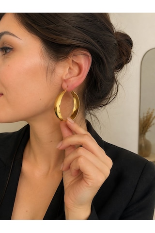 Halka Küpe Gold Çelik 47891308