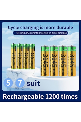 Type-c Şarj Edilebilir No. 5 Pil