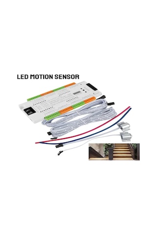 Yifomall 32 Adım Akıllı Merdiven Sensörü, Otomatik Açma/kapatma, Akışlı Led Işık Kontrolörü, Dc 12-24v, Engellere Duyarlı, Ev/mağaza Kullanıma Uygun Diğer