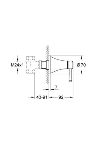 Grohe Grandera Ankastre Stop Valf - 29420ıg0 Altın - Krom