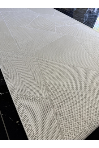 Eko Mono Mno Lux 01 Vizon Hav Toz Vermez Kaymaz Tabanlı Şık Kilim Krem