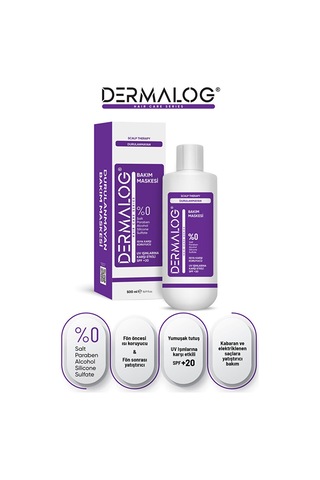 Dermalog SPF 20 Durulanmayan Onarıcı Saç Bakım Maskesi 500 ML