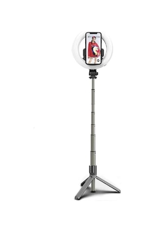 Ayrex 10 İnç Ring Light 2 Metre Tripod Bluetooth 5.2 Kumandalı Np-l14
