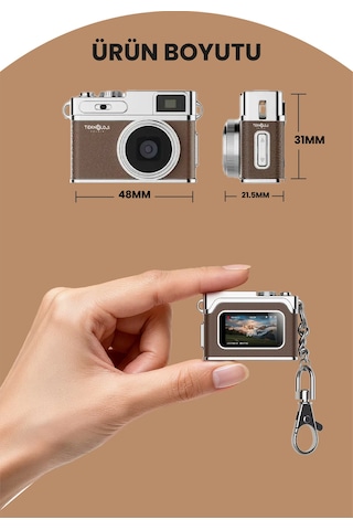 Teknoloji Gelsin Mini 1080P Ekranlı Dijital Anahtarlık Vlog Kamerası