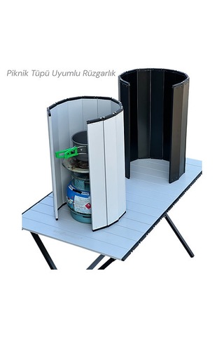 Piknik Tüpü Kamp Rüzgarlığı Alüminyum Xl Sekoutdoor Açık Gri