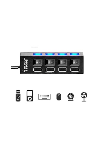 Usb Hub 3.0 Hub Usb Splitter 4/7 Bağlantı Noktaları Çoklu Usbhubs 2.0 Güç 4ports Usb3.0