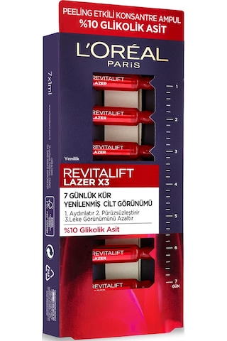 L'Oreal Paris Revitalift Lazer X3 7 Günlük Kür Peeling Etkili Ampul x 7