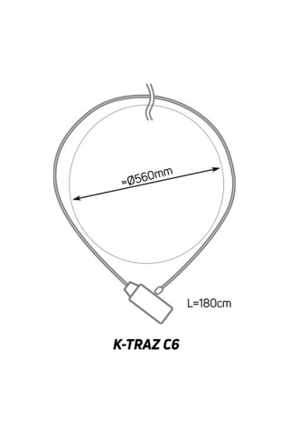 Zefal K-traz C6 Anahtarlı 12mm Bisiklet Kilidi Siyah