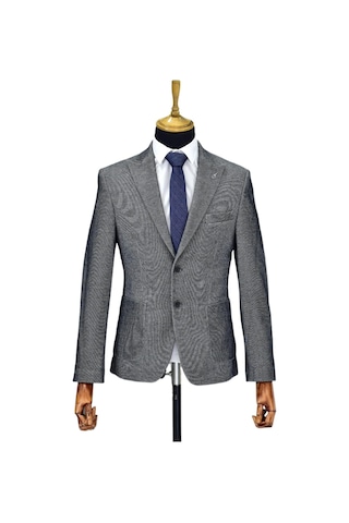 Erkek Tek Spor Ceket Çift Yırtmaçlı Bgl-st04512 Lacivert