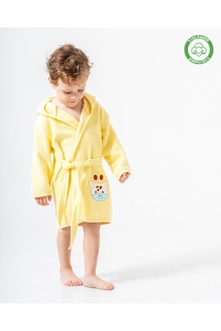 Zürafalı Bornoz Sarı Sarı