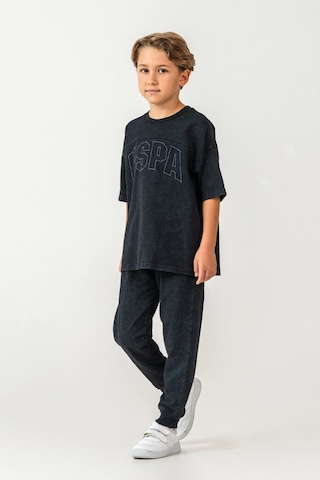 U.S. Polo Assn. U.s. Polo Assn. 2437 Erkek Çocuk Garson Kısa Kol Bermuda Takım Siyah