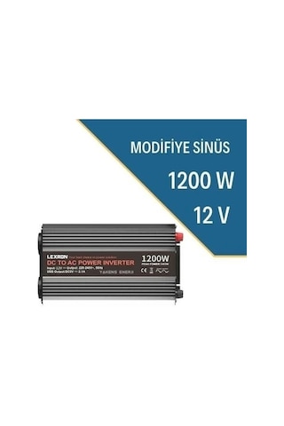 Lexron 1200 W 12V Modifiye Sinüs İnverter 1200 Watt 12 Volt-220V