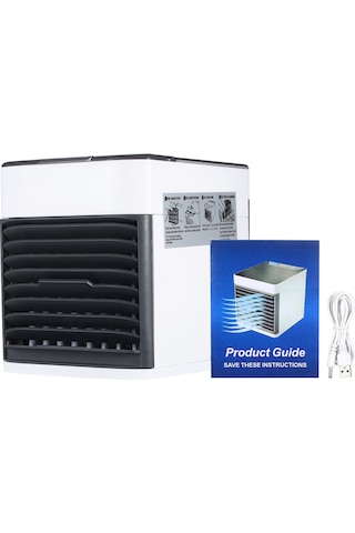 Vkemall Taşınabilir Usb Klima Fanı - 3 Hızlı, Sessiz, Nemlendirici Ve Arıtıcı, 7 Renkli Led Gece Lambası