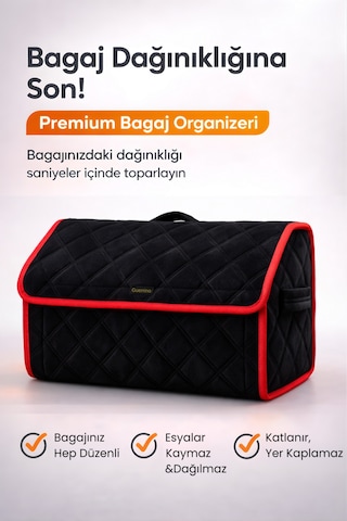 Bagaj Çantası Oto Bagaj Organizer Lüks Tay Tüyü Su Geçirmez Kaymaz Katlanır Düzenleyici - Tcx1 Stiloto