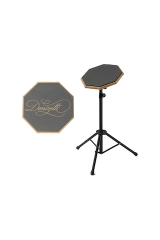 Bateri Davul Drum Pratik Pedi Pad Seti Standlı Baget Tekli Set