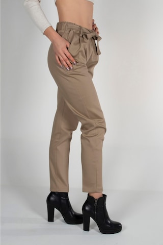 Makentmoda Kadın Havuç Kesim Pantolon Vizon
