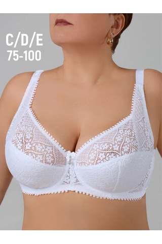 Diorella Fashion Dantel Sütyen Büyük Beden 402356618 Beyaz
