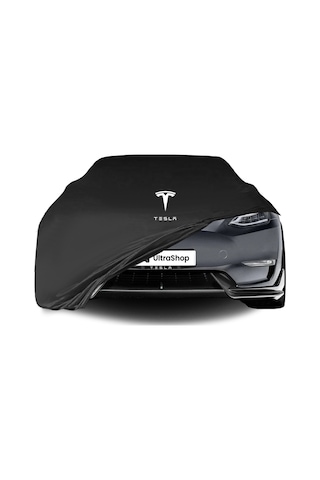 Tesla Model Y 2020- Araba Brandası Siyah Kumaş Penye Toz Geçirmez Oto Garaj Branda