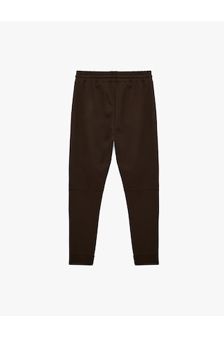 Koton Viskon Karışımlı Cepli Beli Bağcıklı Jogger Spor Eşofman Altı Kahverengi 6sam40082nk