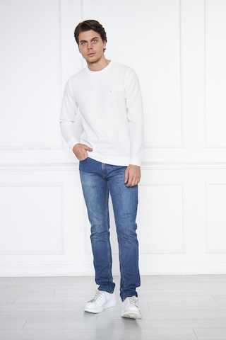Brango 90045-23y Erkek Sweatshırt 90045-1597-R0198 Beyaz