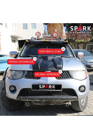 Mitsubishi L200 2007-2015 Yıl Aralığı Uyumlu Ön Kaput Büyük Scoop Siyah