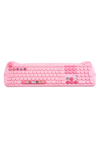 Everest Km-6283 Catty Kablosuz Ultra Sessiz Özel Tasarımlı Q Klavye & Mouse + Mouse Pad Set Bej