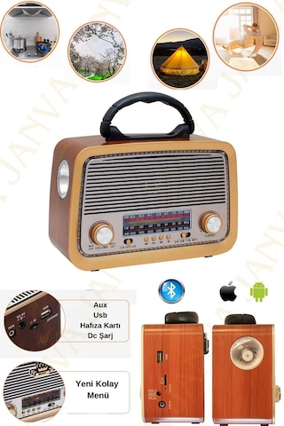 Nostaljik Radyo Mp3 Bt Eskitme Müzik Çalar Telefona Bağlanma Usb Şarjlı Dekoratif Nostaljik Radyo Mp3 Bt Eskitme Müzik Çalar Telefona Bağlanma Usb Şarjlı Dekoratif