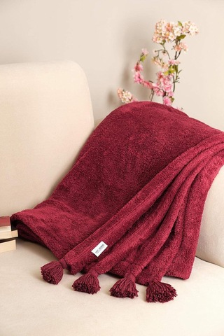 Lexroo Puffy Wellsoft Battaniye 160x200 Bordo