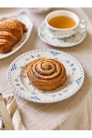 Roomi 20 Cm Düz Seramik Tabak, Vintage Desenli 458582068 Beyaz