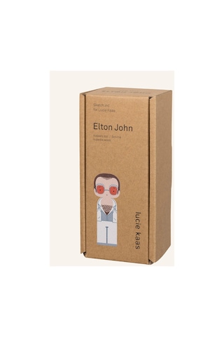 Lucie Kaas Elton John Figürü, Kokeshi Tarzında El Boyamalı, 14,5 Cm Koleksiyon & Figür Beyaz