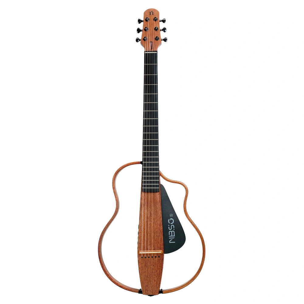 Natasha Nbsg-s Silent Smart Maun Elektro Akustik Gitar Kahverengi