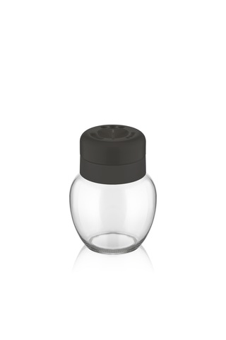 Plastik Standlı Baharatlık Takımı 3 Lü Tuz Baharatlık Seti, 210 Ml Siyah