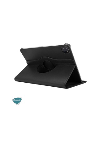 Microsonic iPad Uyumlu Pro 11 Uyumlu`` 2022 4. Nesil Kılıf (A2759-A2435-A2761-A2762) 360 Rotating Stand Deri Siyah