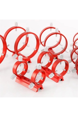 68mm Kılavuz Yüzük Seti Üç Nokta Astronomik Kılavuz Yüzük 1pcs Plaka 2pcs Halka 8pcs Vidalar Kırmızı Renk