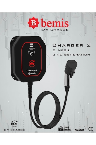Bemis Elektrikli Araç Şarj Cihazı - Wallbox Charger 2 - 11/22 Kw - 7 Metre 1