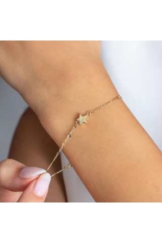 Tufanlar Kuyumculuk Altın Yıldız Bileklik BL0822 Sarı Altın