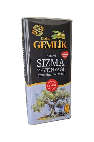 Sızma Zeytinyağı 5 lt. (Naturel & Soğuk Sıkım Taş Baskı)
