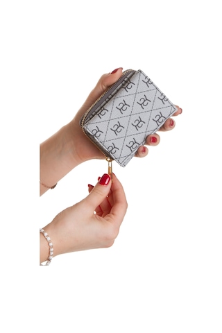 Newish Polo Kadın Mini Cüzdan Fermuarlı Çok Bölmeli Kartlık Ve Bozuk Para Bölmeli Küçük Cüzda - New392 Gri