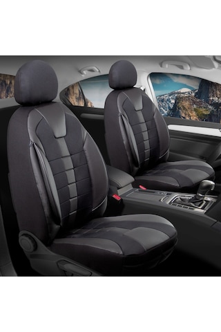 Ford Focus 4 Lüx Deri Detaylı Oto Koltuk Kılıfı Ön Arka Takım Vista Siyah