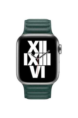 Apple Uyumlu Watch 40mm Krd-34 Deri Kordon-koyu Yeşil